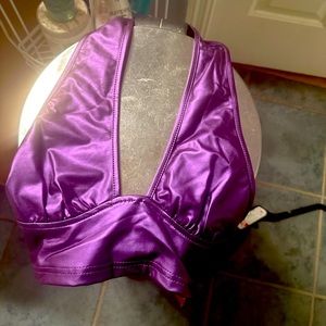Purple halter.  Metallic like